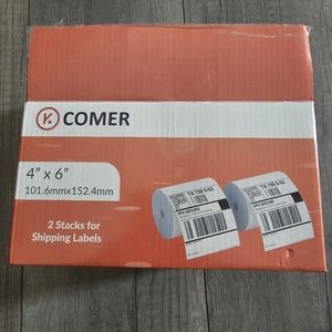 K Comer 4x6 Thermal Shipping Labels